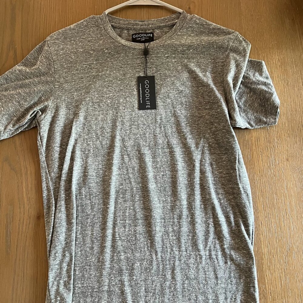 Goodlife - Grey Tri-Blend Scallop Crew - Size Small